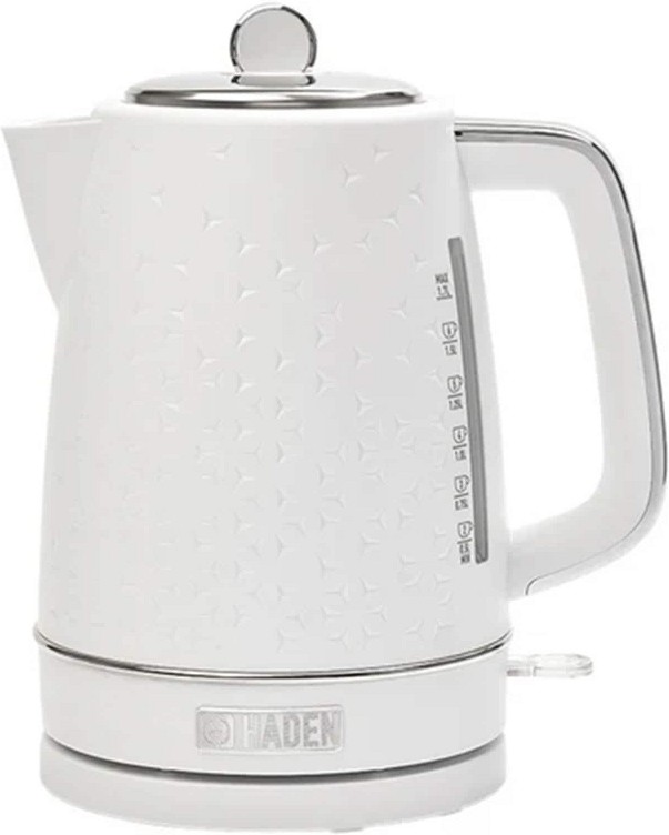 Starbeck 1.7 Liter Stainless Steel Electric Kettle Hot Water Kettle with 360 Degree Base and Auto Shutoff White and Chrome