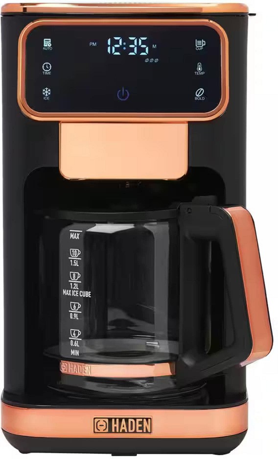 Dual Brew 12 Cup Hot and Iced Coffee Maker with 120 Minute Keep Warm Delay Brew Adjustable Strength Programmable Clock and Anti Drip Black