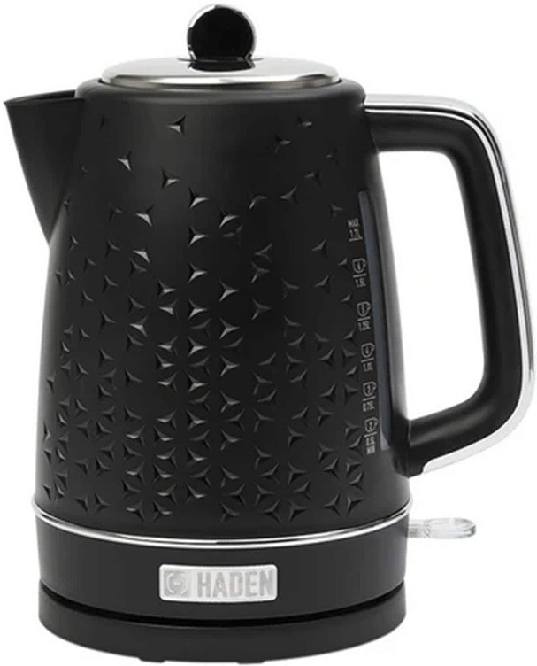 Starbeck 1.7 Liter Stainless Steel Electric Water Kettle Black and Chrome