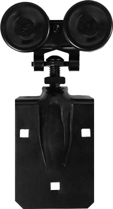 Matte Black Indoor/Outdoor Single Barn door hanger