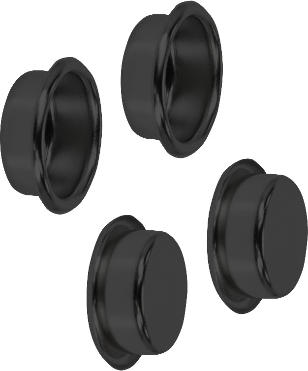 1-in Matte Black Sliding Closet Door Finger Pull (