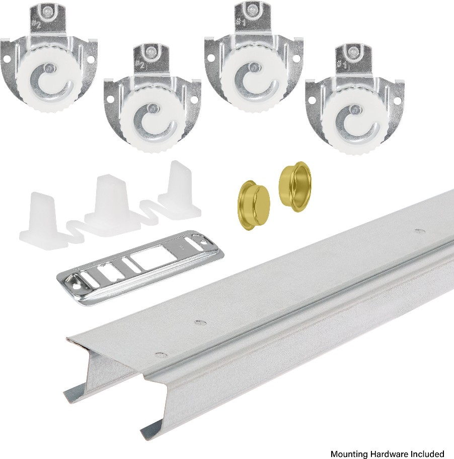 8 -Piece 60-in Bi-pass door Sliding Closet Door Track kit