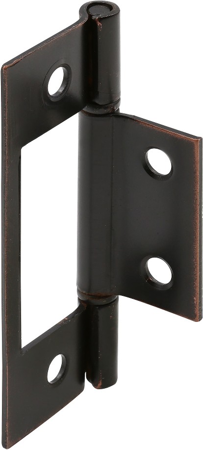 3-in Matte Black Non-Mortise Bi-Fold Door Hinge 2 -Pack