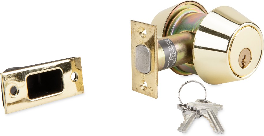 700 Series Bright Brass Double Cylinder Deadbolt