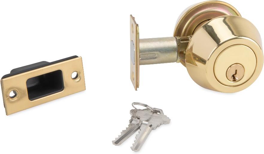 200 Series Bright Brass Double Cylinder Deadbolt