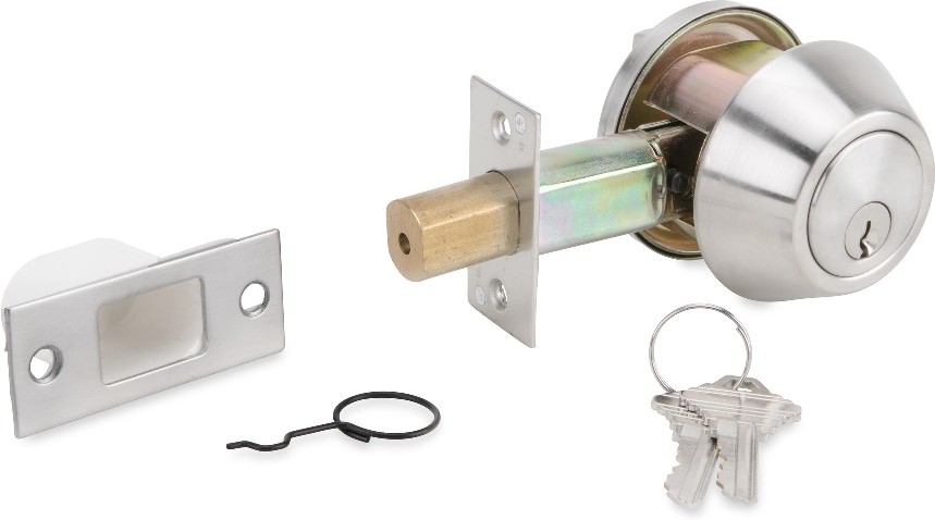 GLC Series Brushed Chrome Single Cylinder Deadbolt