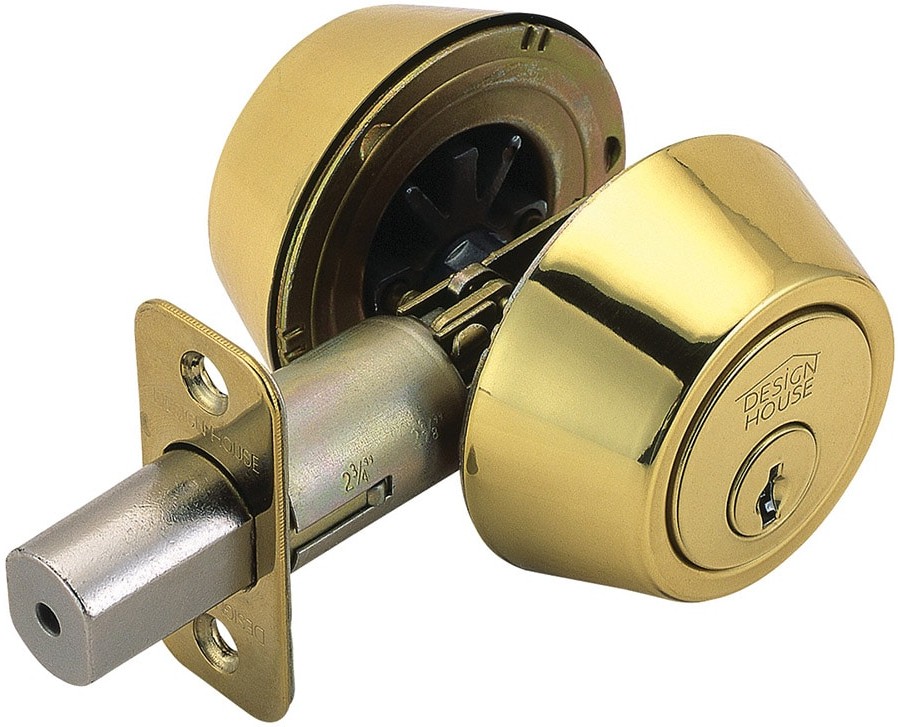 Pro Pro Polished Brass Double Cylinder Deadbolt