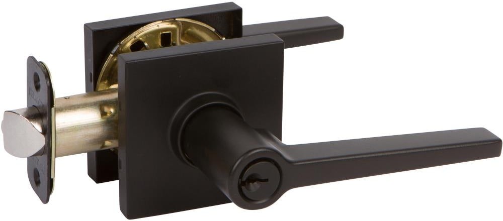 Delaney Contemporary Black Exterior Keyed Entry Door Handle