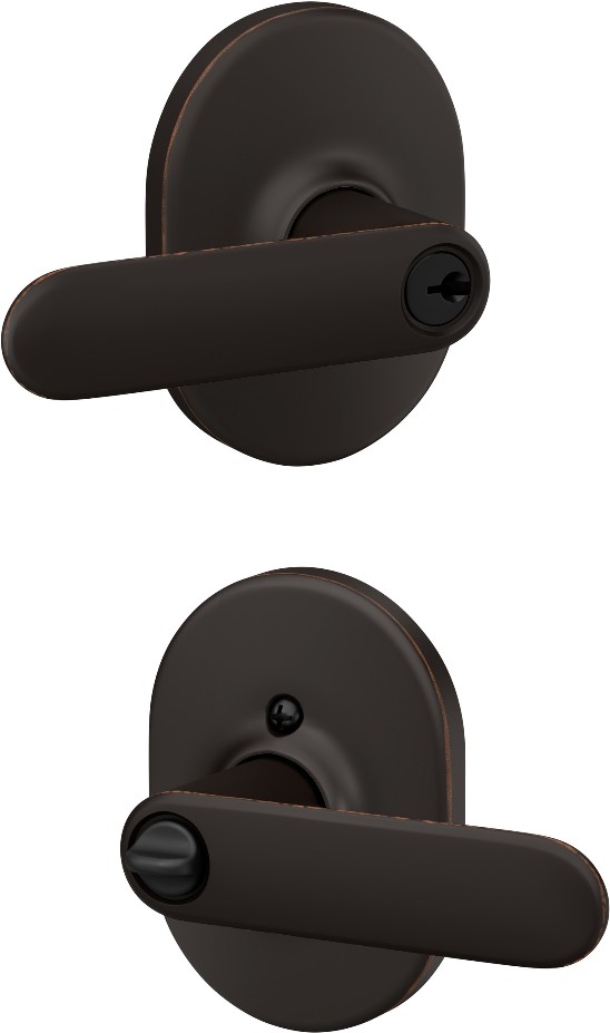 Davlin-Remsen Aged Bronze Exterior Keyed Entry Door Handle