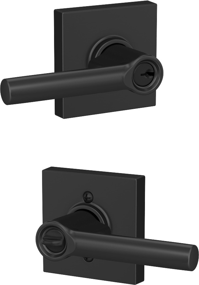 Broadway - Collins Matte Black Exterior Keyed Entry Door Handle