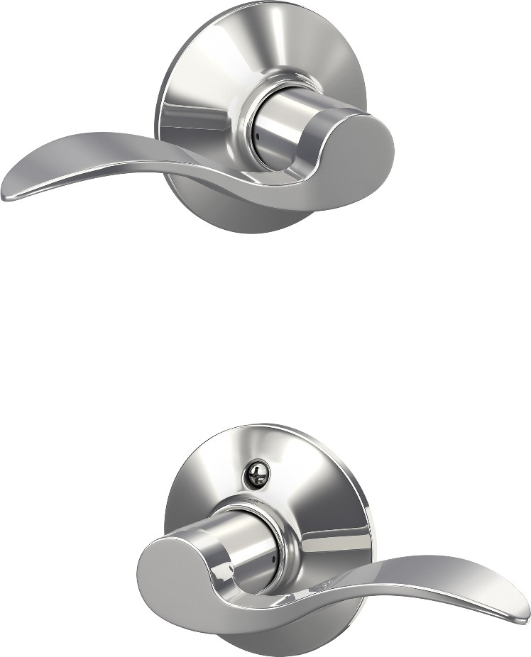 Accent - Camelot Polished Chrome Interior Hall/Closet Passage Door Handle