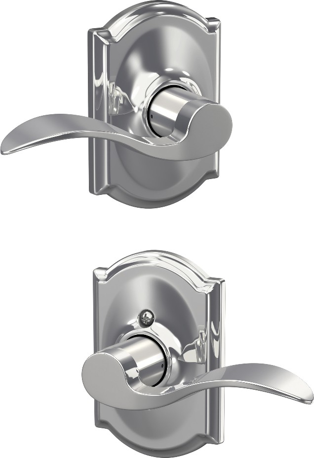 Accent - Camelot Polished Chrome Interior Hall/Closet Passage Door Handle