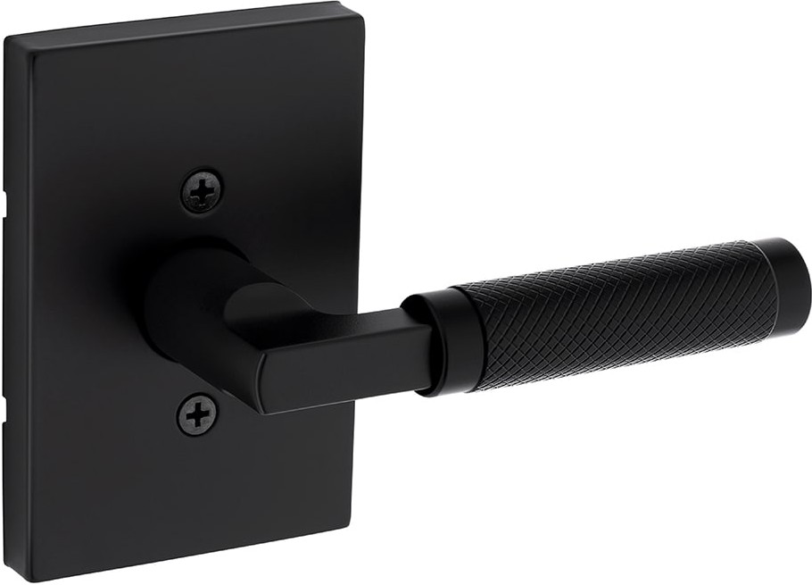 Knurled Prava Matte Black Interior Dummy Door Handle