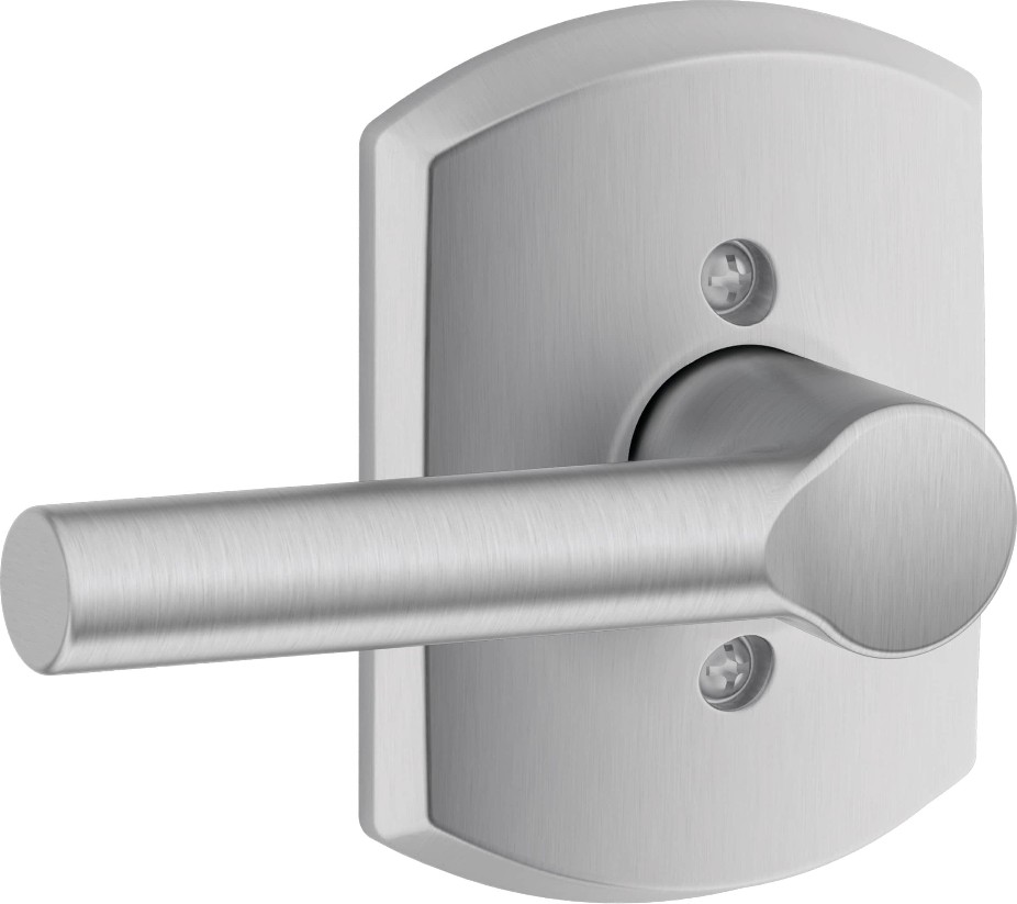F170 BRW/GRW Broadway - Greenwich Satin Chrome Interior Hall/Closet Dummy Door Handle