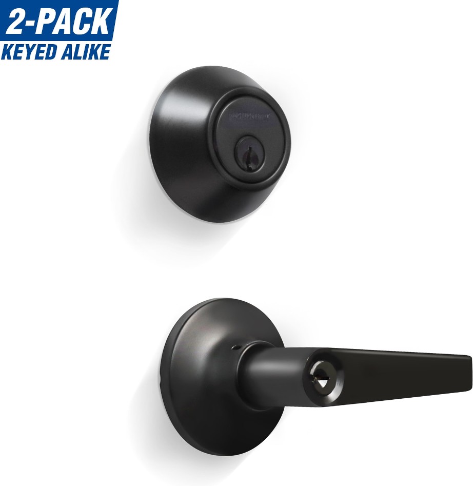 Bronze Single-Cylinder Interior/Exterior Keyed Entry Door Handle Multi-pack 2 -Pack