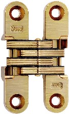 204 2-3/8-in H Satin Brass Mortise concealed Interior Door Hinge 2 -Pack