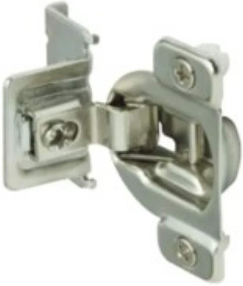 Cabinet Hinge 3-1/2-in H Satin Nickel Concealed Interior/Exterior Door Hinge 2 -Pack