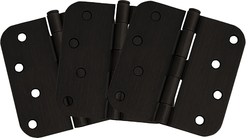4-in H x 5/8-in Radius Oil Rubbed Bronze Butterfly Interior/Exterior Door Hinge 3 -Pack