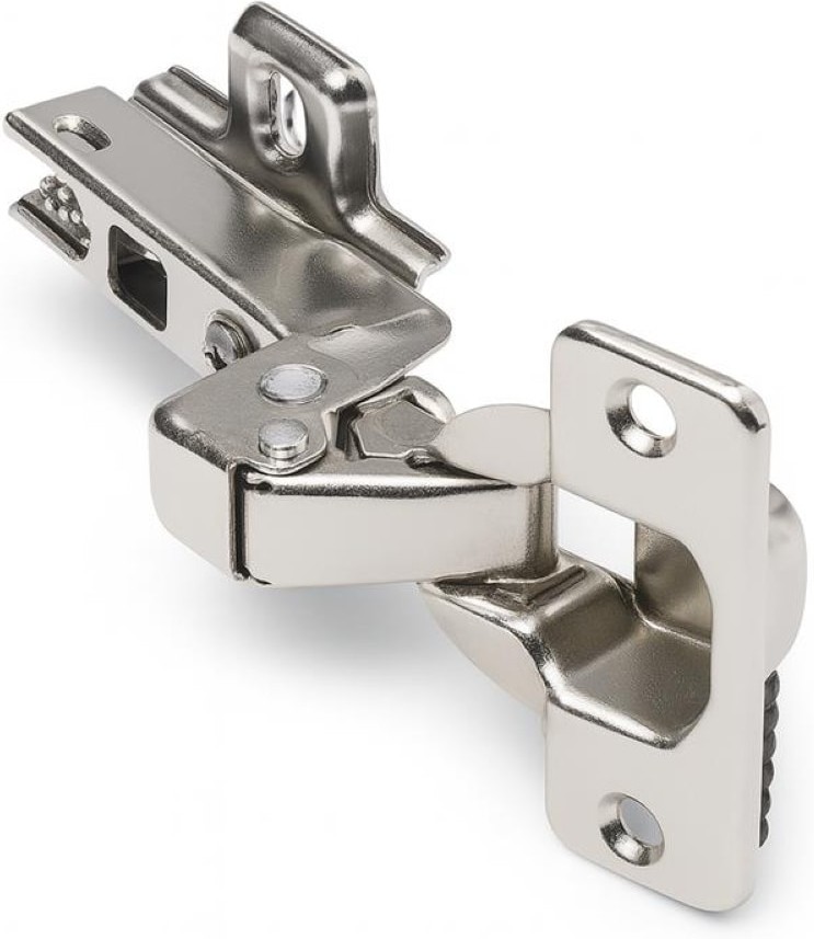Cabinet Hinge 3-1/2-in H Satin Nickel Concealed Interior/Exterior Door Hinge 2 -Pack