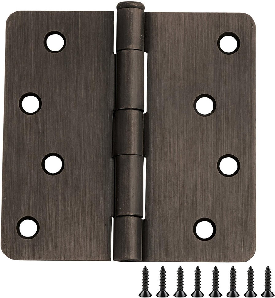 4-in H x 1/4-in Radius Brass Butterfly Interior/Exterior Door Hinge