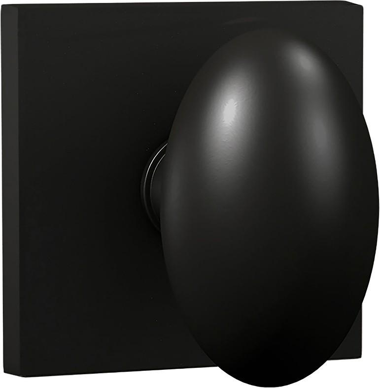 Bravura Matte Black Interior No deadbolt Privacy Door Knob