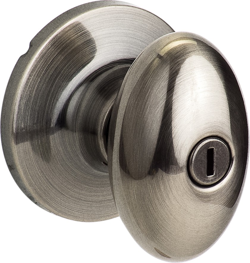Sure-Loc Door Hardware Arapaho Antique Nickel Interior Bed/Bath Privacy Door Knob