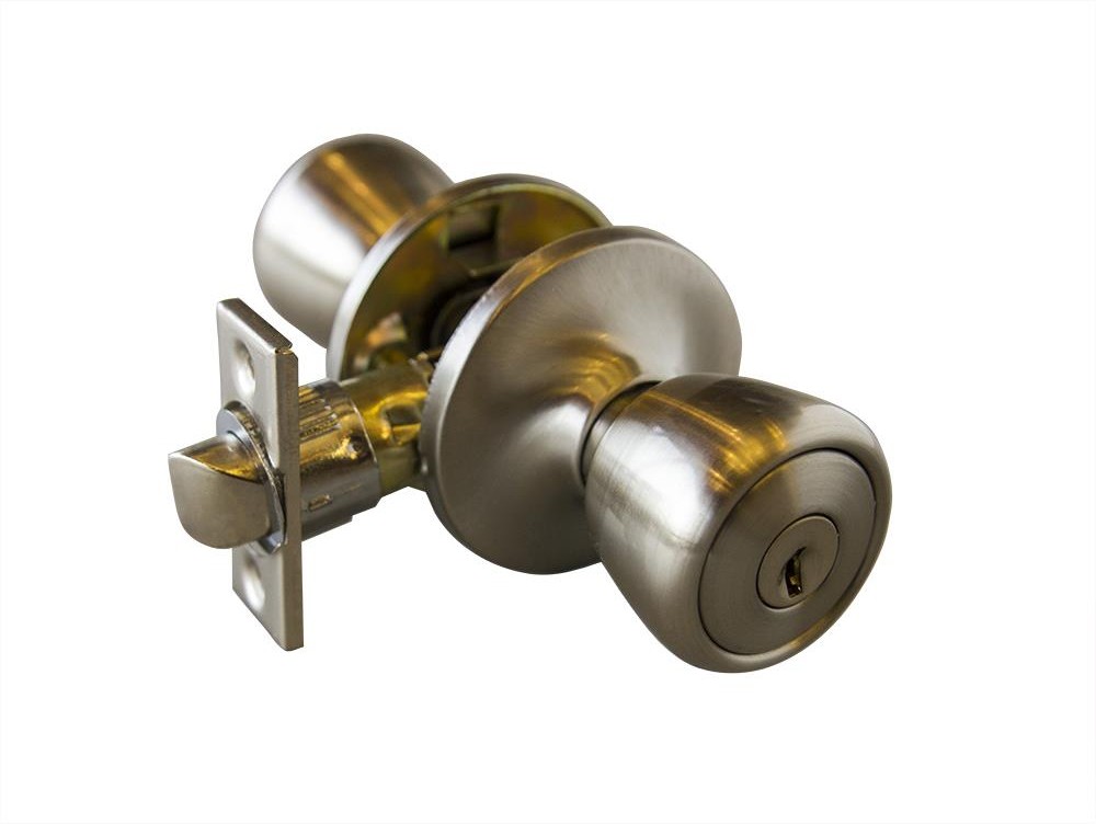 Terrace Terrace Satin Nickel Interior No deadbolt Keyed Entry Door Knob