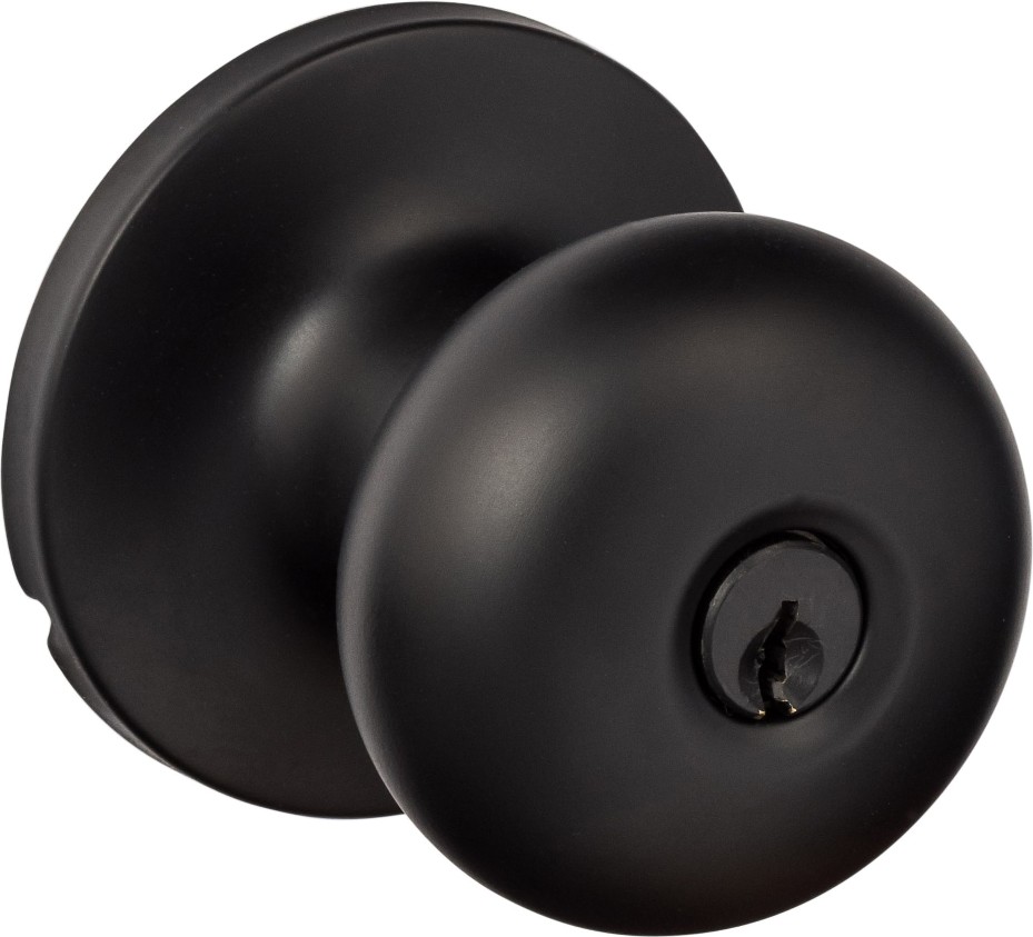 Sure-Loc Door Hardware Durango Flat Black Interior/Exterior Keyed Entry Door Knob