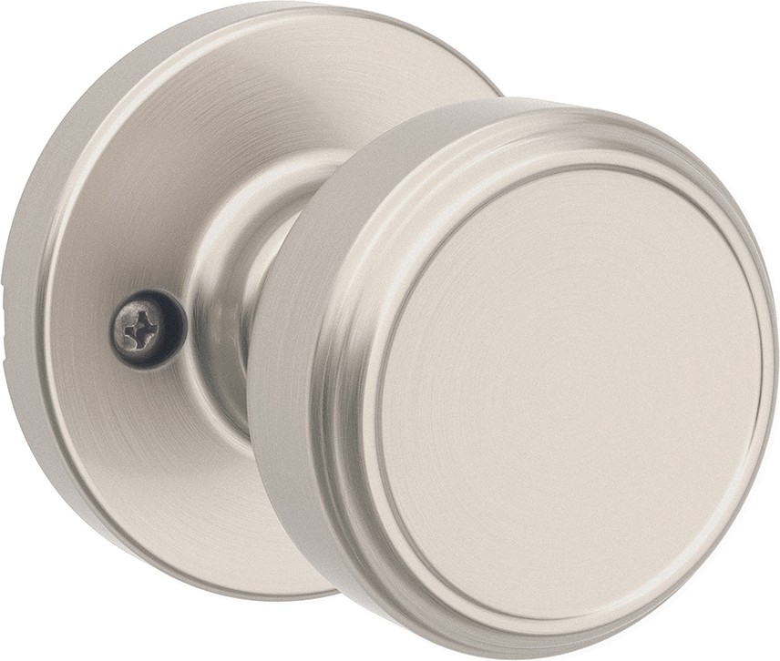 Maven Satin Nickel Interior Dummy Door Knob with Antimicrobial Technology