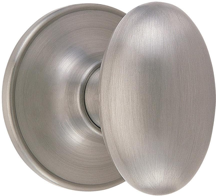 Egg Satin Nickel Interior Hall/Closet Dummy Door Knob