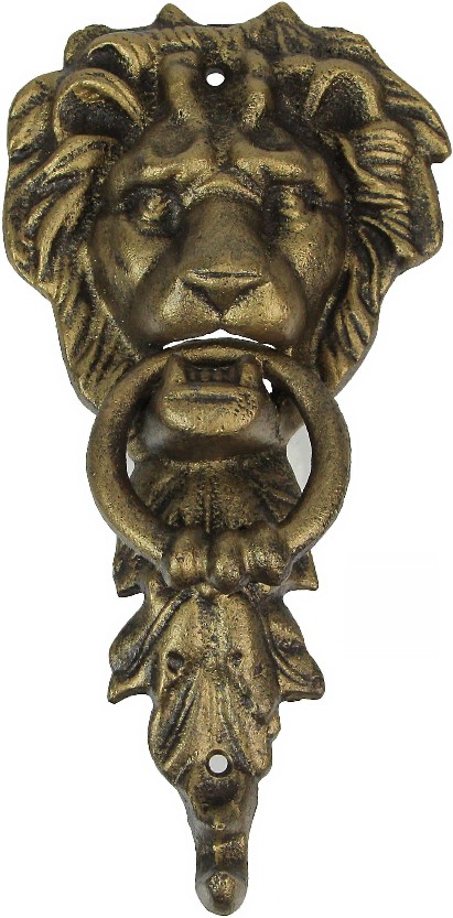 10 Inch Bronze Cast Iron Lion Vintage Door Knocker Decorative Home Decor
