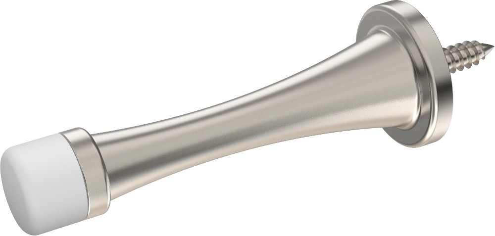3-3/4-in Satin nickel Wall protector Door Stop