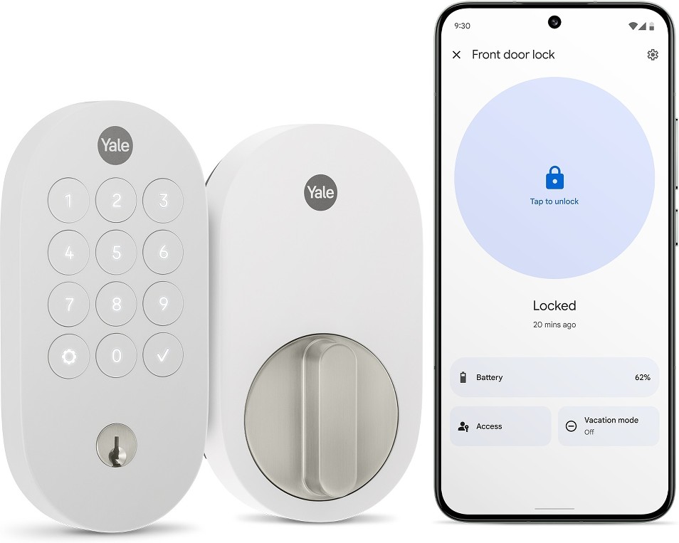 Google Home Snow Smart Lock Electronic Deadbolt Bluetooth and Keypad