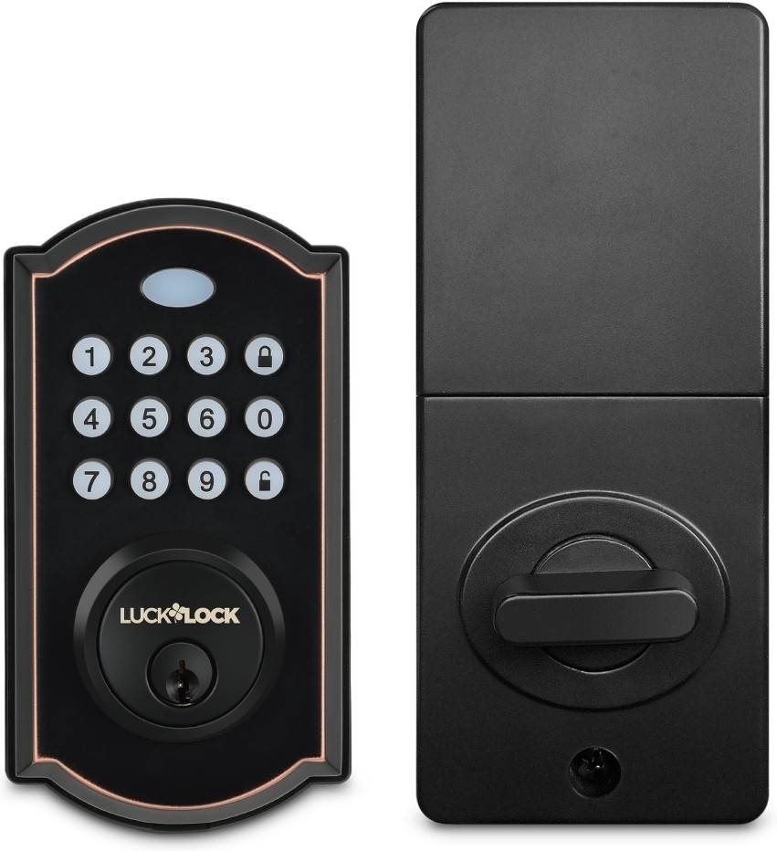 SL003 BLACK Smart Lock Electronic Deadbolt with Wifi and Keypad