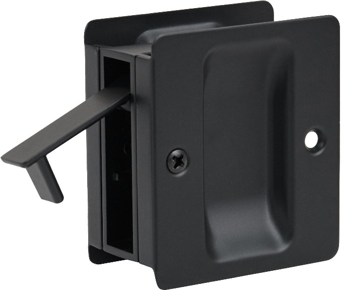 1.375-in Matte black Pocket Door Pull