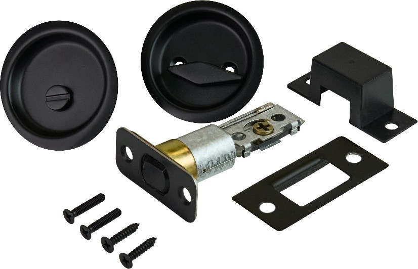 2.375-in Matte black Pocket Door Pull