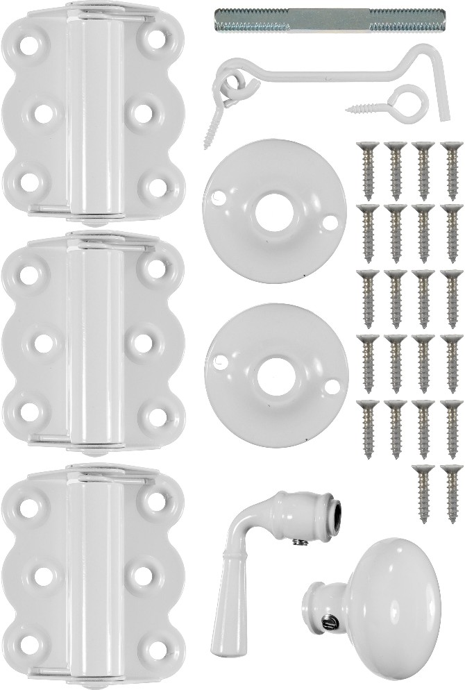 0.9-in White Metal Screen/Storm door hardware kit