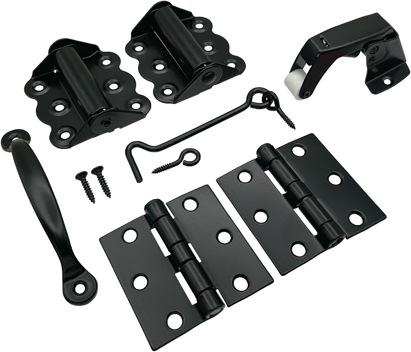 10.4-in Adjustable Black Iron Screen/Storm door hardware kit 5 -Pack