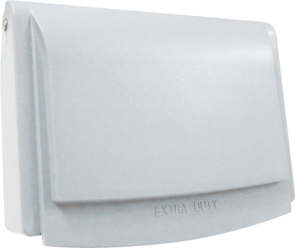 1 -Gang Rectangle White Plastic Weatherproof Electrical Box Cover