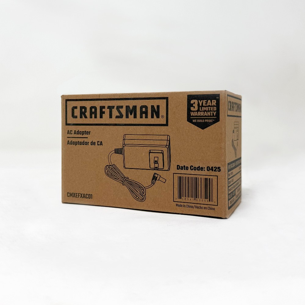 For Craftsman 20V 12-Inch AC/DC Fan 1.5 -Amp Single to single Black Basic Low profile Adapter