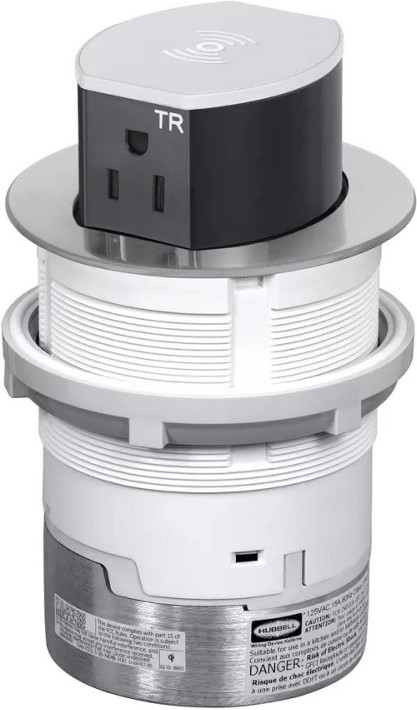 Bryant 20A Tri-Power Pop Up Counter Receptacle 20 -Amp 125-volt Tamper Resistant, Nickel