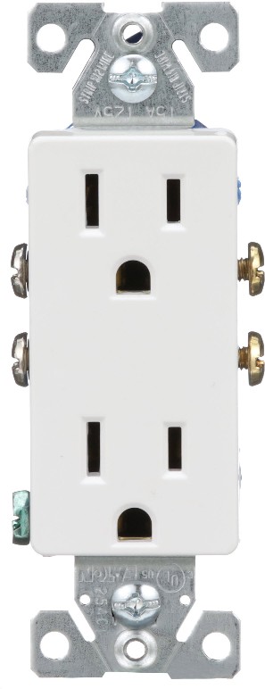 15 125-volt Tamper Resistant Residential Decorator Outlet