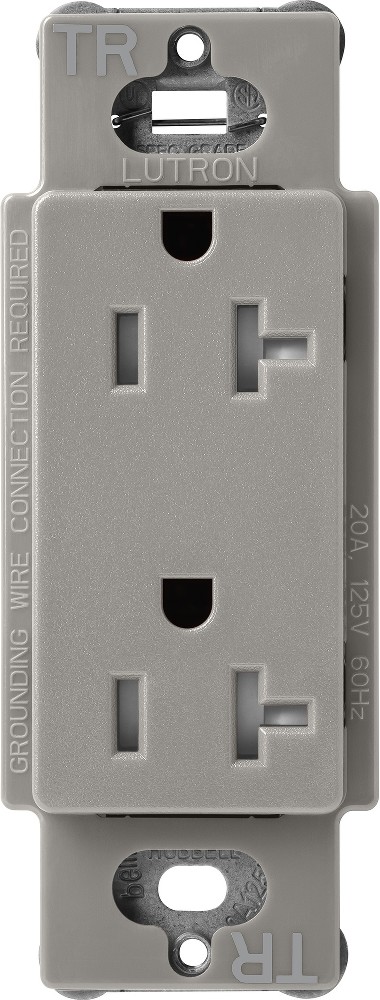 Claro 20 -Amp 125-volt Tamper Resistant Residential Duplex Outlet , Cobblestone