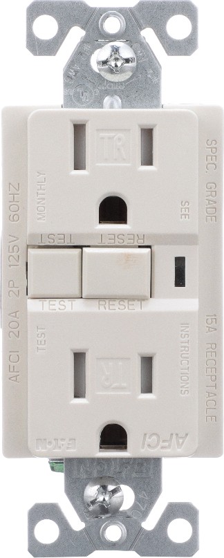 125-volt Tamper Resistant AFCI Residential/Commercial Decorator Outlet