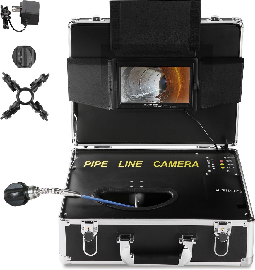Sewer Camera 30 m/100 ft 7inch Screen With DVR Function IP68 Waterproof