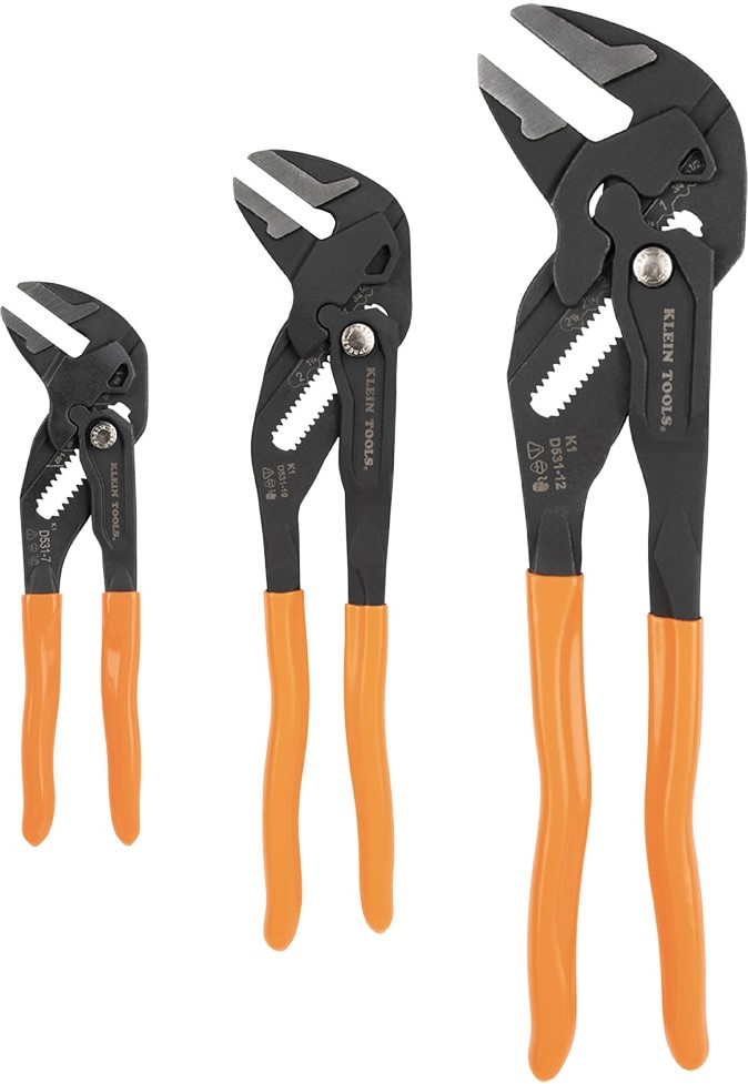 Compact Plier Wrench Set, 3-Piece