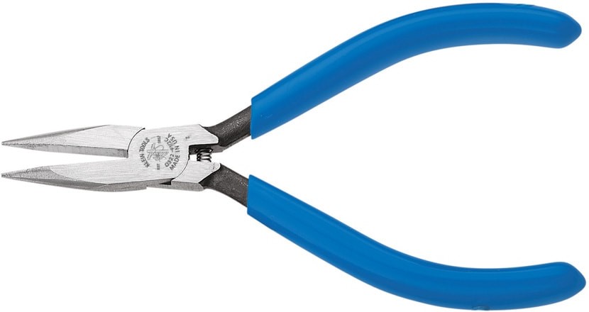 Electronics Pliers, Slim Needle Nose, Spring-Loaded, 4-Inch