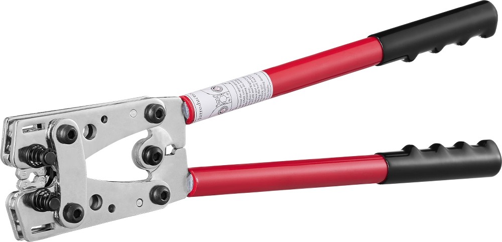 Battery Cable Lug Crimping Tool 10-1/0 AWG with Heavy Duty Wire Lugs with 60PCS Aluminum Ring Connectors