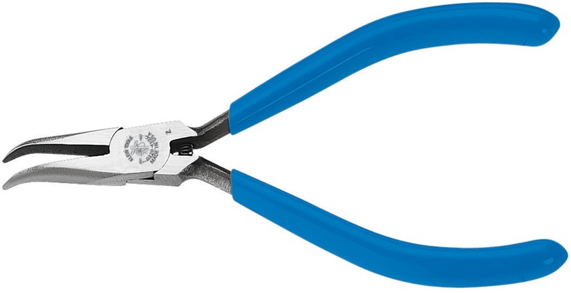 Electronics Pliers, Needle Nose with Curved Chain-Nose, 5-Inch