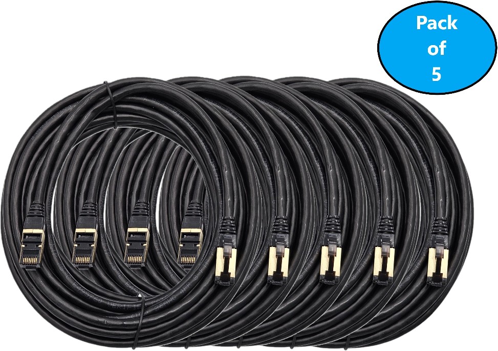 CAT 8 25-ft 26 CAT 8 4 Communications multipurpose Black Data Cable Bag